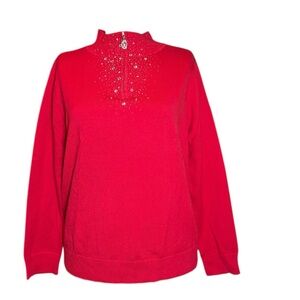 Christine Alexander Vibrant Red Knit Top